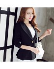 Panie Blazers nowy modny z jednym guzikiem Blazer kobiety garnitur kurtka czarny/niebieski/różowy marynarka kobiet Plus Size Bla