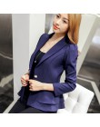 Panie Blazers nowy modny z jednym guzikiem Blazer kobiety garnitur kurtka czarny/niebieski/różowy marynarka kobiet Plus Size Bla