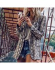 Kobiety Casual Blazers Boho Hip Hop Slim ścięty Lapel wąż drukuj Leopard kobiet zima Sexy klub płaszcze różowy słodkie płaszcze