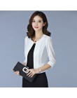 Elegancki jednolity colar kobiety sweter krótki płaszcz mesh patchwork hollow przejrzyste slim crop top damskie ubrania do biura