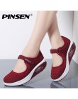 PINSEN 2019 moda lato kobiety płaskie buty na koturnie kobieta oddychająca siatka buty w stylu casual mokasyny Zapatos Mujer dam