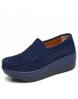 2019 wiosna kobiety mieszkania buty platformy Slip On płaskie mokasyny mokasyny kobiet zwiększenie buty na co dzień pani Sneaker