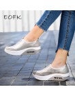 EOFK kobiety płaskie buty na koturnie damskie mokasyny moda damska Slip On płytkie huśtawka buty w stylu casual kobiety mieszkan