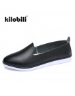 Kilobili damskie płaski baleriny buty oryginalne skórzane Slip on panie płytkie mokasyny buty w stylu casual damskie letnie moka