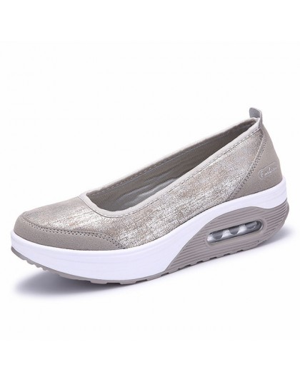 EOFK kobiety płaskie buty na koturnie damskie mokasyny moda damska Slip On płytkie huśtawka buty w stylu casual kobiety mieszkan