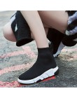 Sooneeya 2018 nowy odcinek skarpety buty kobieta mieszkania moda Bling kobiety buty w stylu casual elastyczne trampki buty na św