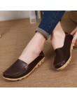 Damskie buty Plus Size płaskie buty damskie oryginalne skórzane mokasyny pielęgniarki Slip On kobiet płaskie Oxford Sapato Femin