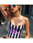 Dulzura list haft kobiety sexy crop top 2018 lato bez rękawów skinny camis pasek kamizelki tima burtona