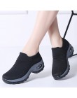 Kobiety letnie trampki skarpety buty damskie mieszkania platformy oddech siatki slip on tenis feminino chaussure femme pnącza bu