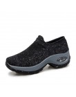 Kobiety letnie trampki skarpety buty damskie mieszkania platformy oddech siatki slip on tenis feminino chaussure femme pnącza bu