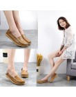 Damskie buty Plus Size płaskie buty damskie oryginalne skórzane mokasyny pielęgniarki Slip On kobiet płaskie Oxford Sapato Femin