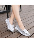 PINSEN 2019 jesień wysokiej jakości damskie buty prawdziwej skóry płaskie buty wsuwane buty kobieta Handmade mokasyny płaskie da