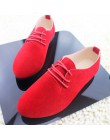 2018 nowy cukierki kolor damskie buty Plus Size mieszkania buty kobieta Lace-up wiosna jesienne buty damskie Zapatos Mujer rozmi