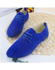 2018 nowy cukierki kolor damskie buty Plus Size mieszkania buty kobieta Lace-up wiosna jesienne buty damskie Zapatos Mujer rozmi