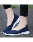 Damskie buty 2019 lato na co dzień mieszkania buty oddychające kobiet tkane buty Slip On panie mokasyny ręcznie robione buty roz