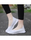 Damskie buty 2019 lato na co dzień mieszkania buty oddychające kobiet tkane buty Slip On panie mokasyny ręcznie robione buty roz