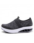 STQ 2019 wiosna kobiet sneakers buty płaskie buty na koturnie kobiety oddychające oczek buty w stylu casual slip on pnącza buty 