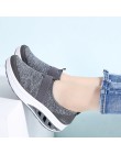 STQ 2019 wiosna kobiet sneakers buty płaskie buty na koturnie kobiety oddychające oczek buty w stylu casual slip on pnącza buty 