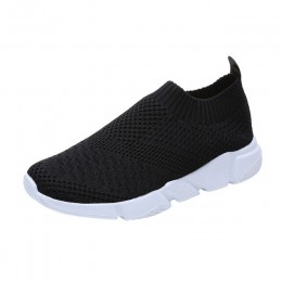 Kobiety Mesh buty Sneakers dziewczyny na świeżym powietrzu wygodne wsuwane wygodne podeszwy do biegania buty sportowe płaskie z 