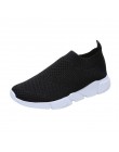 Kobiety Mesh buty Sneakers dziewczyny na świeżym powietrzu wygodne wsuwane wygodne podeszwy do biegania buty sportowe płaskie z 