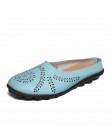 2019 wiosna lato damskie buty rozmiar 43 kobiet mieszkania z prawdziwej skóry Chaussures Femme poślizgu na damskie mokasyny płas