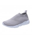 Kobiety Mesh buty Sneakers dziewczyny na świeżym powietrzu wygodne wsuwane wygodne podeszwy do biegania buty sportowe płaskie z 