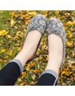 Kobiety w stylu Vintage mieszkania jesień kobiet płótnie etniczne chiński węzeł wkładane mokasyny na co dzień wygodne buty damsk