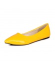 Brand New Hot sprzedaż niebieski czerwony żółty czarny zielony błyszczący skórzane damskie Nude mieszkania damskie buty AV123 Pl