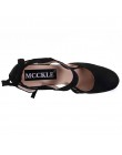 MCCKLE Plus Size kobieta kostki pasek wysokie obcasy stado Gladiator buty gruby obcas moda kobiety szpilki na wesele Drop Shippi