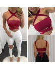 Krótki crop top z głębokim dekoltem na cienkich ramiączkach seksowny modny młodzieżowy dla dziewczyn dla kobiet