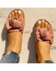 Pantofle damskie letnie łuk letnie sandały pantofel kryty odkryty pościel klapki plażowe buty kobiet mody kwiatowy buty