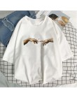 Michała anioła a capella Sistina Harajuku Ulzzang Tumblr kobiety koszulka lato śmieszne druku Hip-Hop koszulka Streetwear na co 
