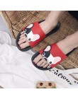 2018 lato kobiet buldog kapcie Cartoon sandały płaskie wygodne buty plażowe słodkie śmieszne łazienka piętro domu kapcie
