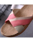 Suihyung klapki na lato kobiety oddychająca lnu kapcie kobieta na co dzień buty plażowe antypoślizgowe pościel slajdy sandały kl