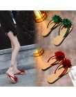2019 kobiet kapcie plaży latem buty w stylu casual moda Roma kwiat płaskie antypoślizgowe pantofle plażowe klapki japonki spacer