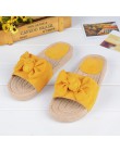 Slajdy kapcie kobiety lato plaża łuk letnie sandały pantofel kryty odkryty pościel japonki buty kobiet mody kwiatowy buty