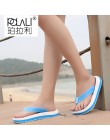 POLALI 2018 klapki na lato kobiety na co dzień masaż trwałe klapki japonki plażowe sandały damskie buty na koturnie paski pani k