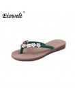 Plus rozmiar moda kwiatowe metalowe buty plażowe damskie klapki na lato letnie klapki japonki płaskie buty dla pań