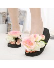 AShwin gorące kobiety kapcie letnie kliny żelowe sandały klapki japonki platformy stringi pantofel buty plażowe domu kryty panto