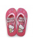 Oukahui Hello Kitty Cartoon nowych kobiet klapki japonki plaża wypoczynek piękny dom sandały kobieta buty Hello Kitty dziewczyny
