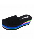 Letnie damskie buty antypoślizgowe kapcie kobiety Flip-flop Rainbow sandały platformy kryty klapki japonki kapcie sandały