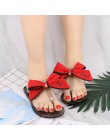 HTUUA 2019 nowych moda kryształ łuk kapcie kobiety żelowe sandały płaskie slajdy na co dzień na plaży klapki japonki lato buty g