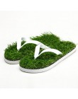 Kobiety męskie buty płaskie kapcie kąpielowe letnie sandały pantofle na zewnątrz para pantofli imitacja trawnik antypoślizgowe k