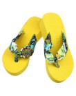 New Arrival Wedge platformy stringi klapki japonki sandały buty plażowe zwykłe kapcie lato wewnątrz i na zewnątrz Slip-On buty w