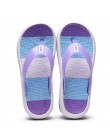 Kolorowe kapcie kobiety modne klapki plażowe sandały na platformie panie ręcznie robione kwiaty Wedge galaretowe buty 110 rainbo