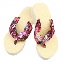 New Arrival Wedge platformy stringi klapki japonki sandały buty plażowe zwykłe kapcie lato wewnątrz i na zewnątrz Slip-On buty w