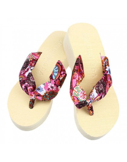 New Arrival Wedge platformy stringi klapki japonki sandały buty plażowe zwykłe kapcie lato wewnątrz i na zewnątrz Slip-On buty w