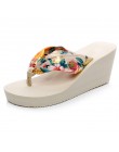 BeckyWalk czechy styl letnie buty kobieta plaża klapki japonki slajdy kliny sandały damskie platformy wysoki obcas buty damskie 