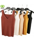 GOPLUS 2019 wiosna Crop Top dzianiny Tank topy kobiety Plus rozmiar rękawów Sexy V Neck T-shirt kamizelka kobiet Casual Camis st