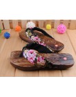 Drewniane sandały 2017 nowych moda Retro japoński styl drewniaki moda drewniane klapki japonki kapcie damskie drewniaki pantofle